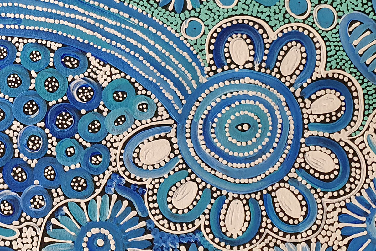 Aboriginal Painting - Bush Desert Flowers