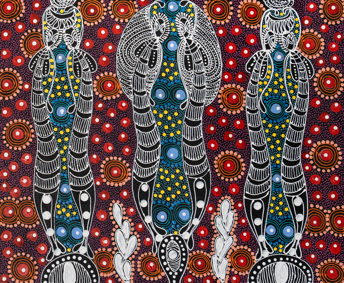 Aboriginal Painting - Dreaming Sisters