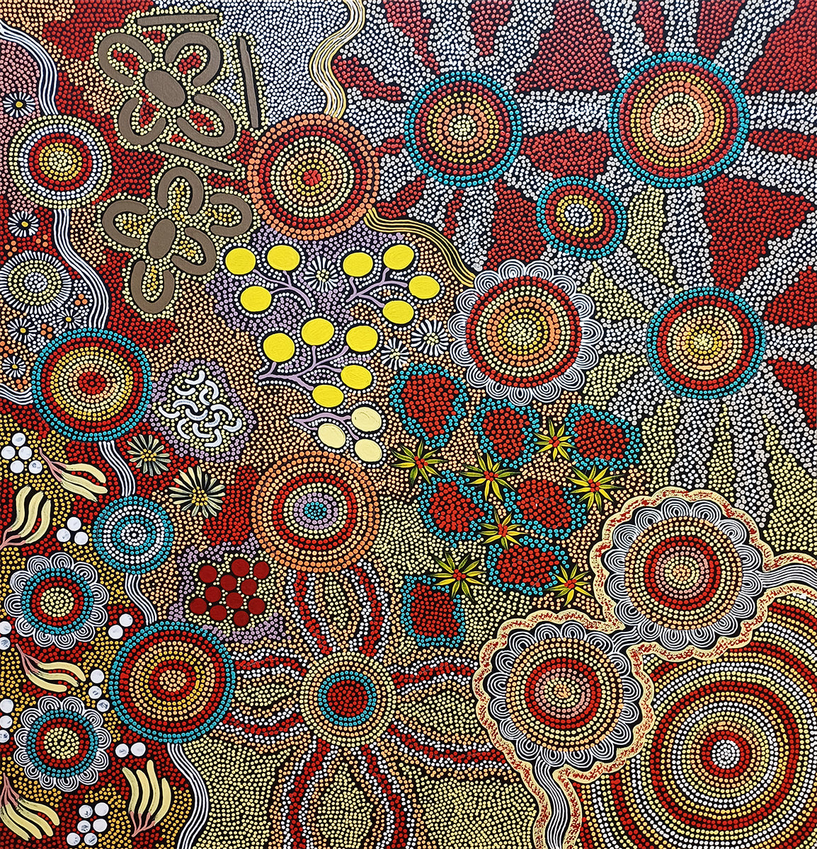 Aboriginal Painting - Budgerigar Dreaming