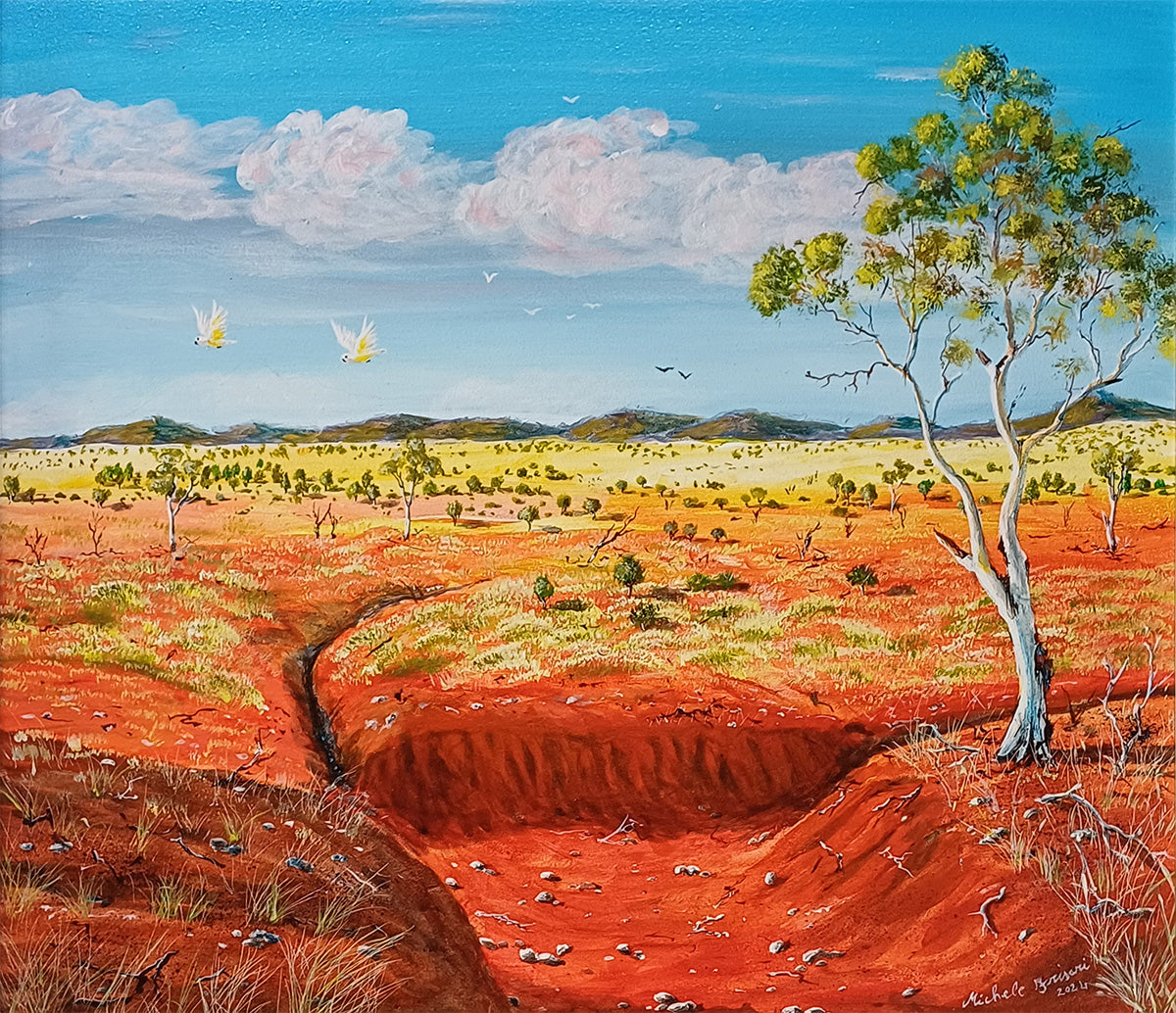 Aboriginal Painting - Outback Scene