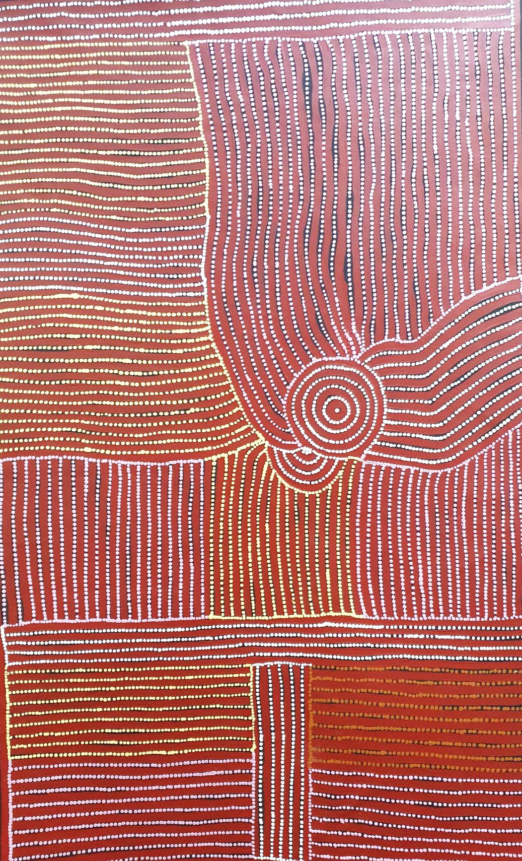 Aboriginal Painting - Tjilkamata Tjukurrpa (Echidna Dreaming)