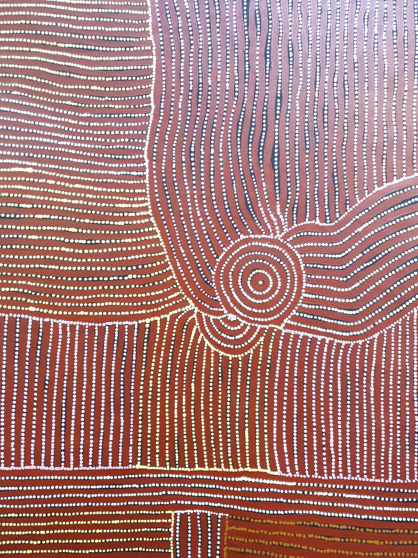 Aboriginal Painting - Tjilkamata Tjukurrpa (Echidna Dreaming)
