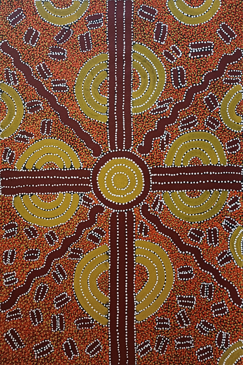 Aboriginal Painting - Campsite Dreaming