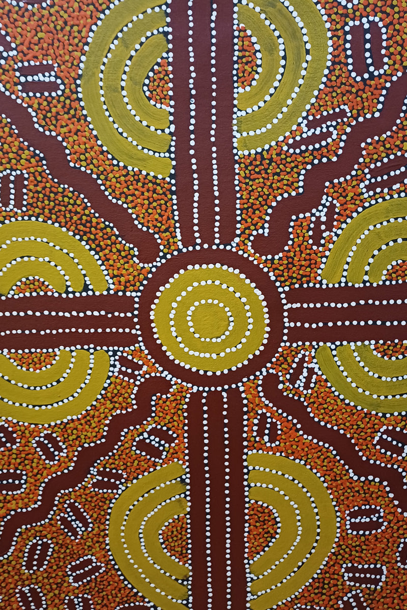 Aboriginal Painting - Campsite Dreaming