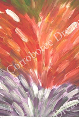 Aboriginal Painting - Big Medicine Leaves