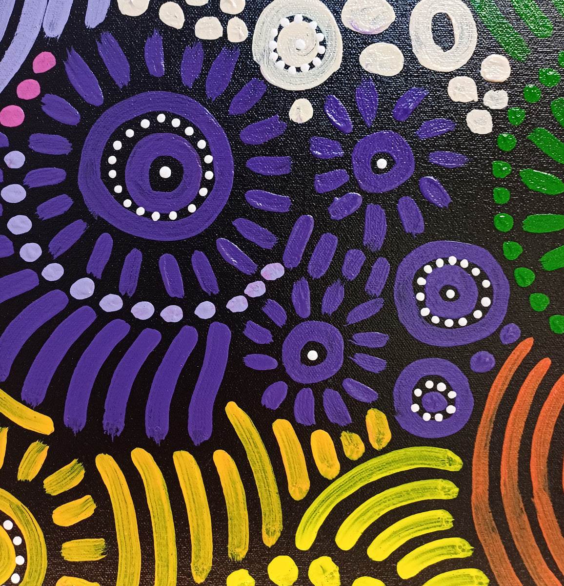 Aboriginal Painting - Yam Seeds Dreaming