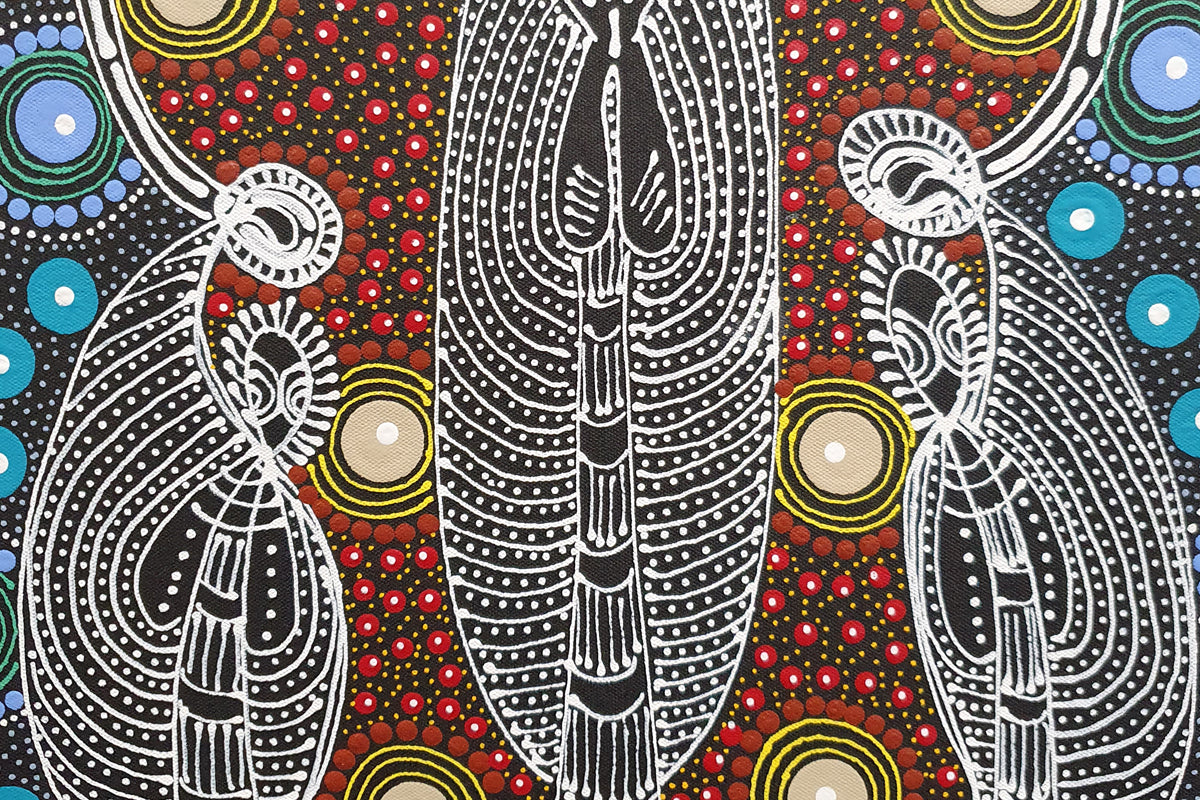 Aboriginal Painting - Dreaming Sisters