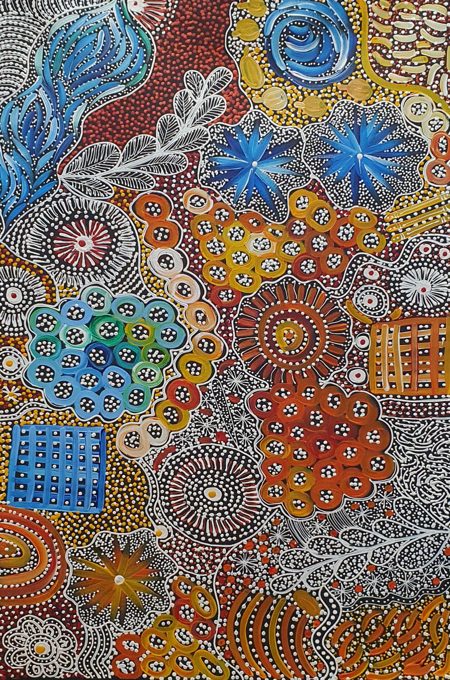 Aboriginal Painting - Bush Yam Woman Ceremony