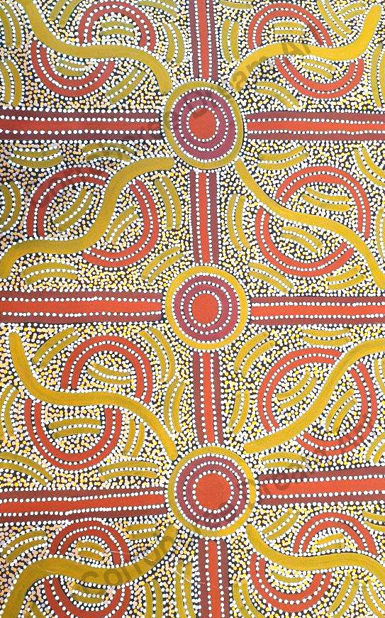 Aboriginal Painting - Ahakeye Bush Plum Dreaming