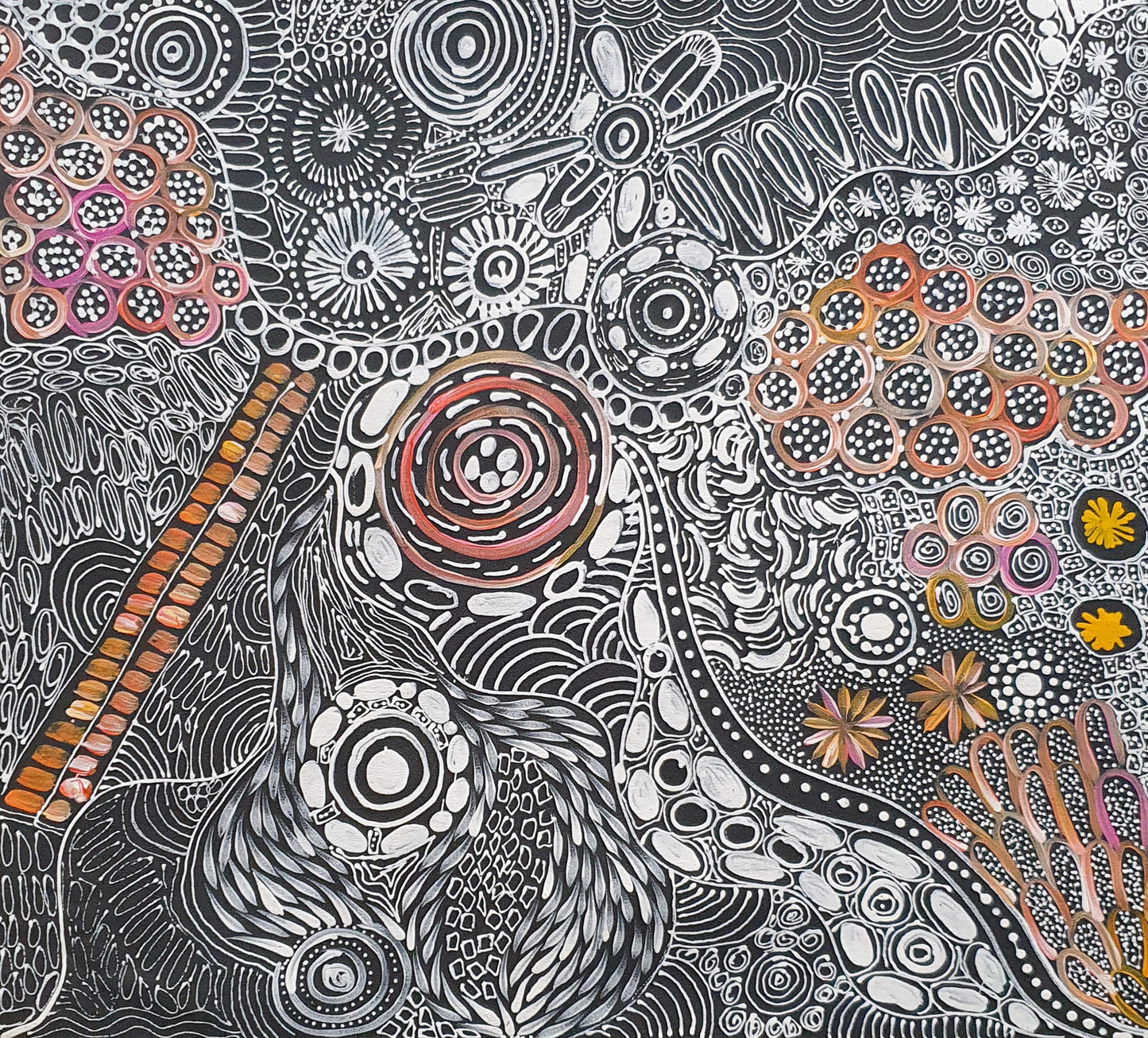 Aboriginal Painting - Bush Yam Woman Ceremony