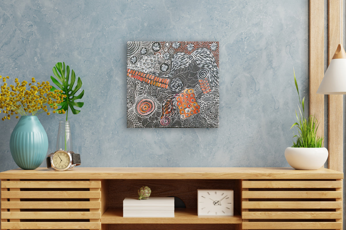 Aboriginal Painting - Bush Yam Woman Ceremony