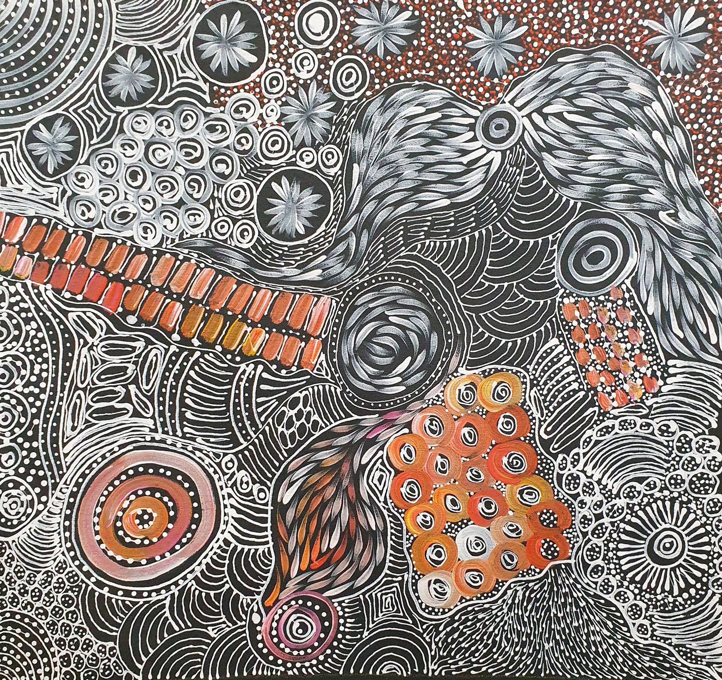 Aboriginal Painting - Bush Yam Woman Ceremony