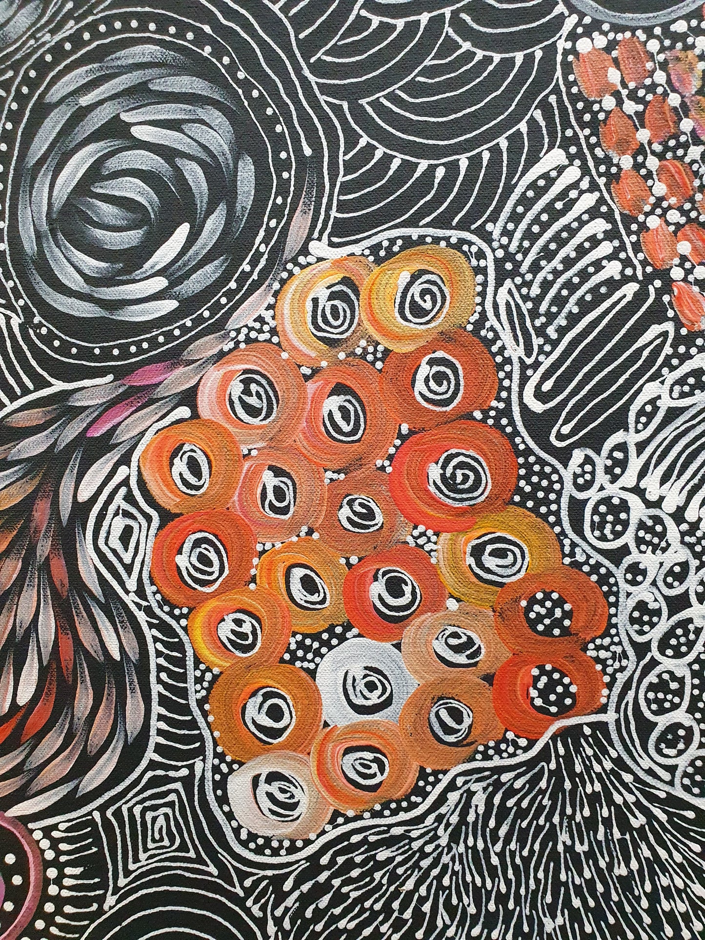 Aboriginal Painting - Bush Yam Woman Ceremony