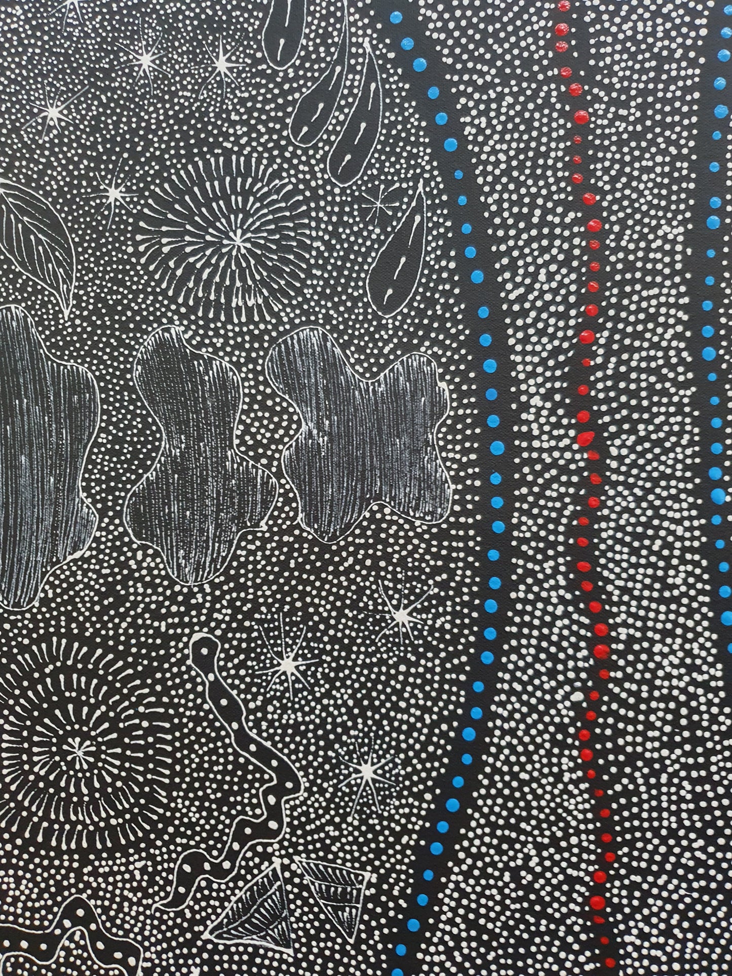 Aboriginal Painting - Bush Seeds - Leaves