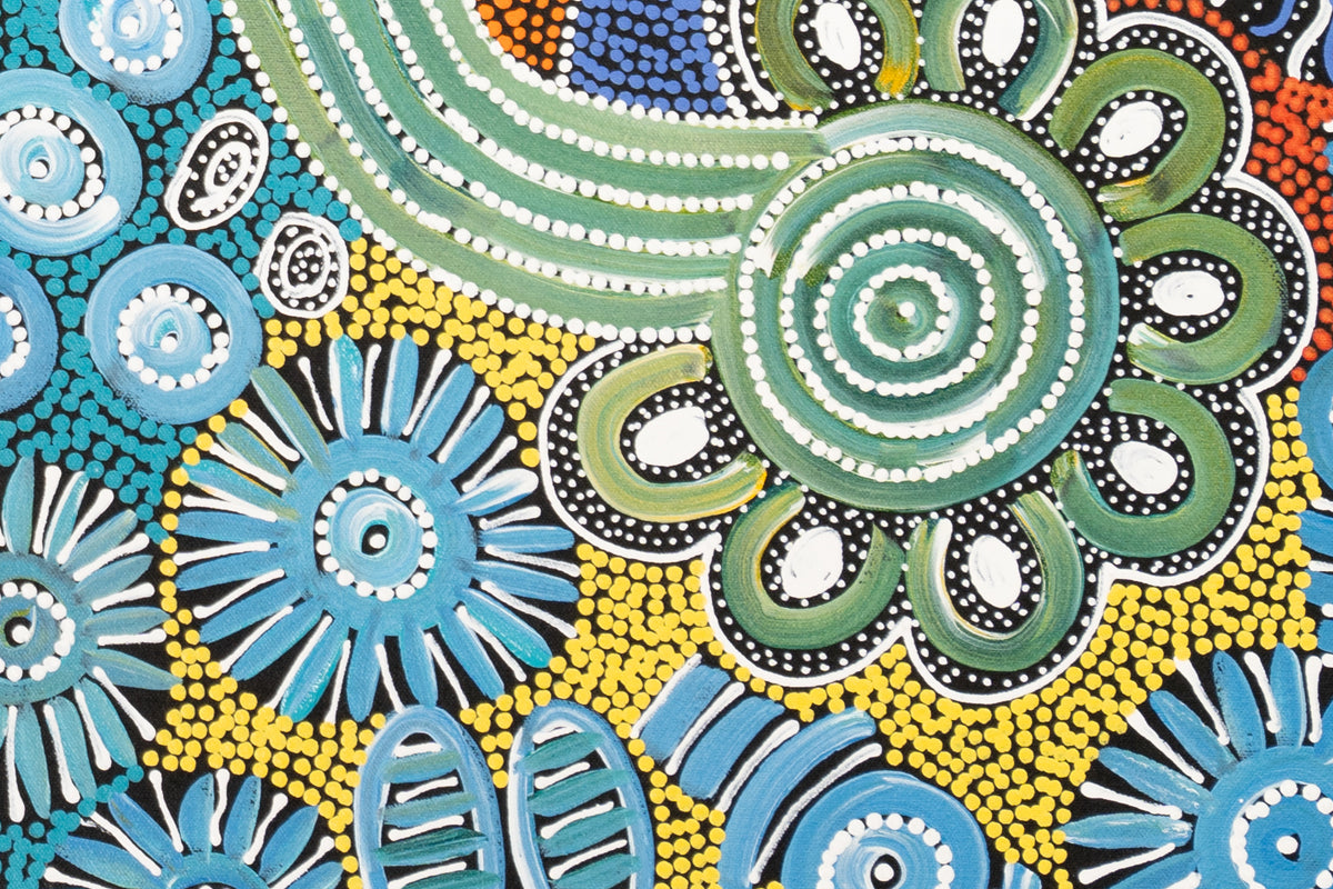 Aboriginal Painting - Bush Desert Flowers