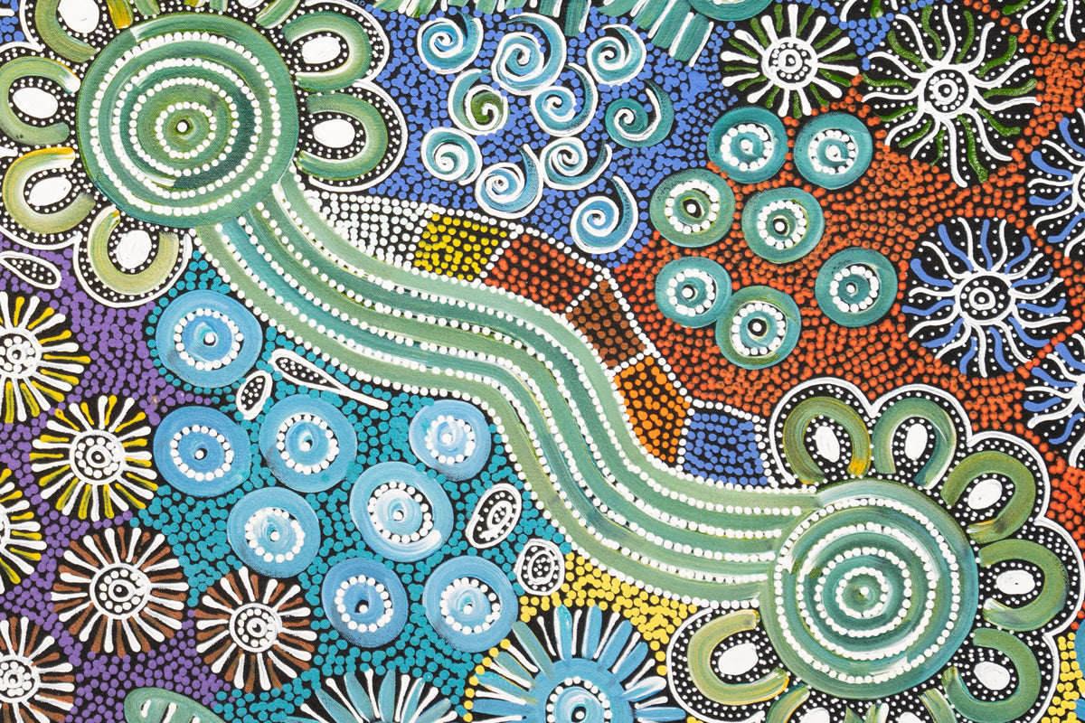 Aboriginal Painting - Bush Desert Flowers
