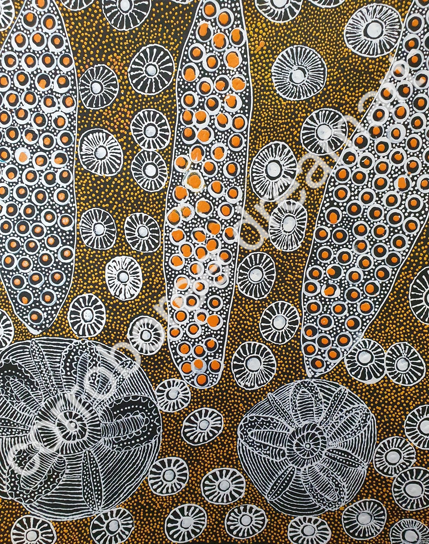 Aboriginal Painting - Women Collecting Ahakeye (Bush Plum)