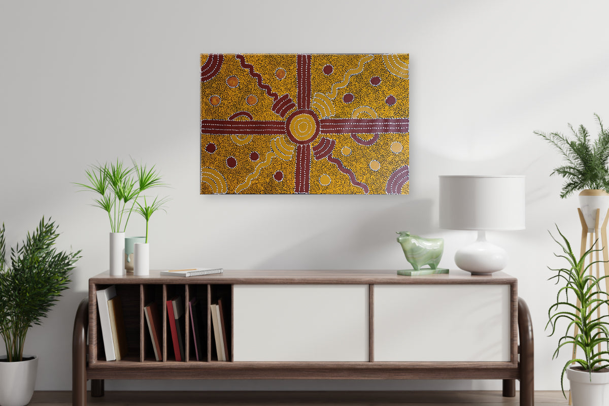 Aboriginal Painting - Campsite Dreaming