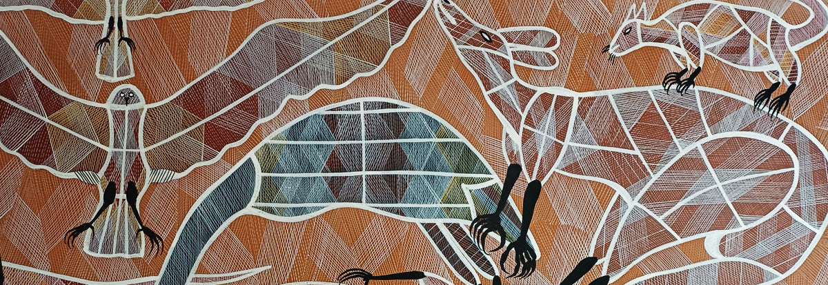 Aboriginal Painting - Dreamtime Animals