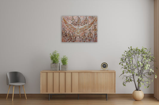 Aboriginal Painting - Dreamtime Sanctuary Spirits