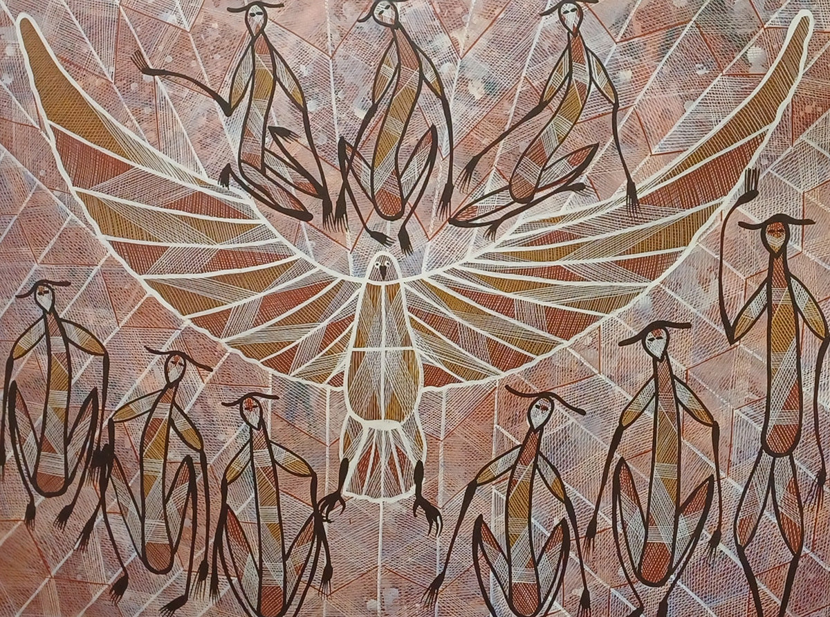 Aboriginal Painting - Dreamtime Sanctuary Spirits