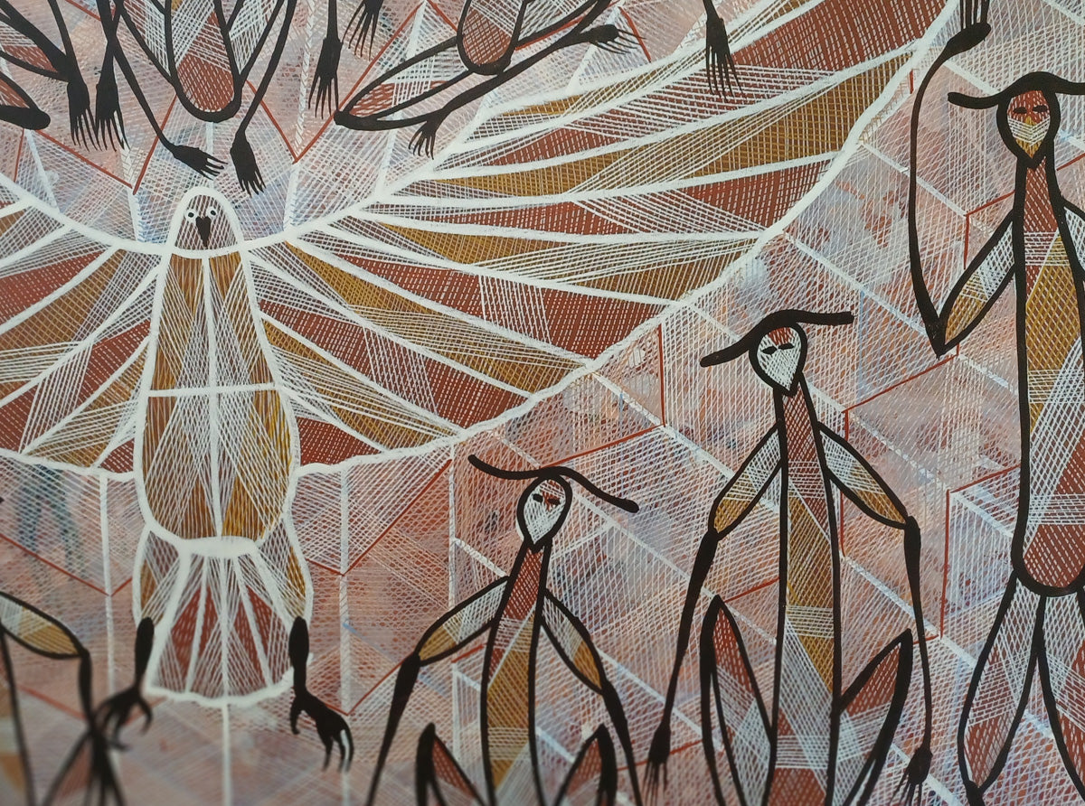 Aboriginal Painting - Dreamtime Sanctuary Spirits