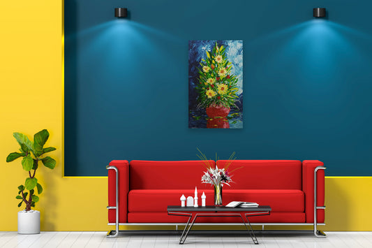 Aboriginal Painting - Flower Arrangement In A Vase