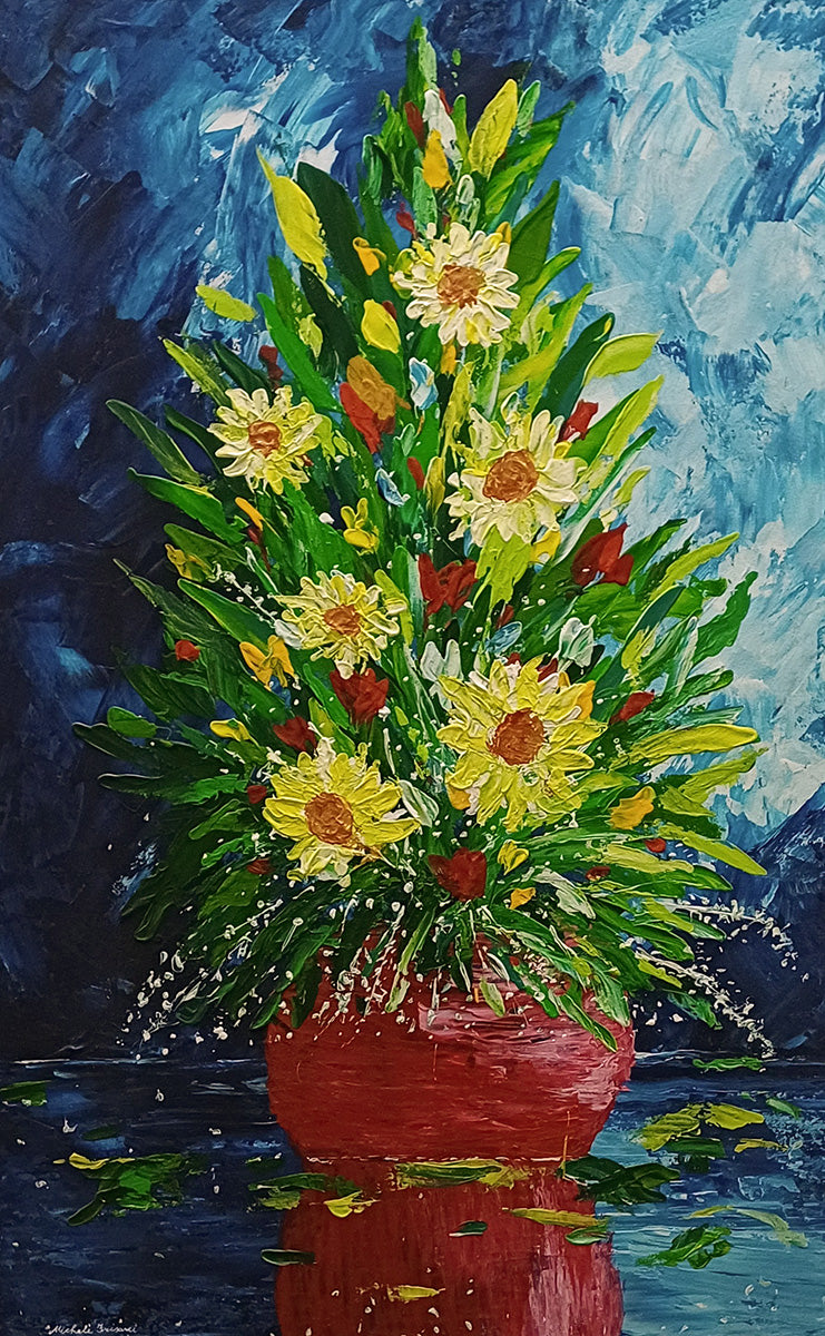 Aboriginal Painting - Flower Arrangement In A Vase