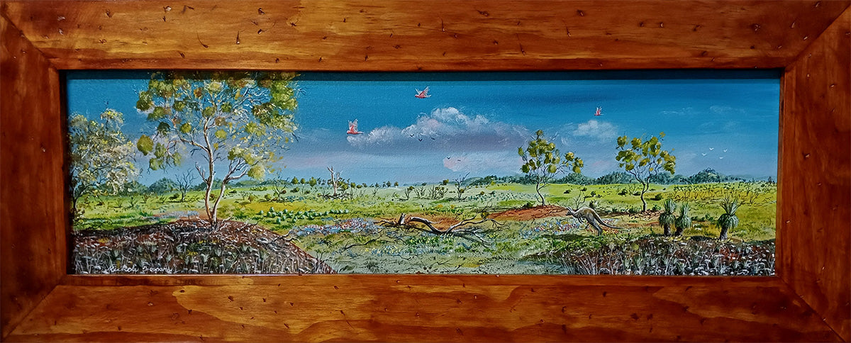 Aboriginal Painting - Outback Scenery