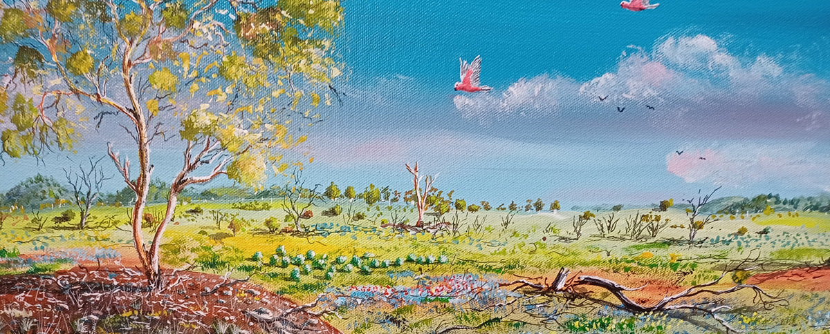 Aboriginal Painting - Outback Scenery