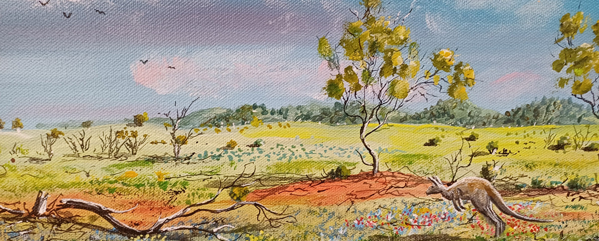Aboriginal Painting - Outback Scenery