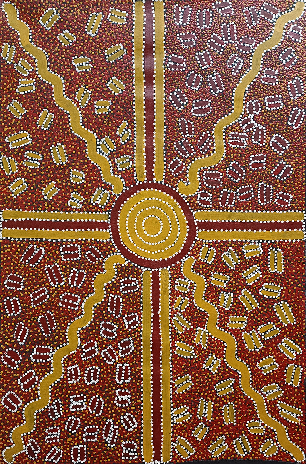 Aboriginal Painting - Campsite Dreaming