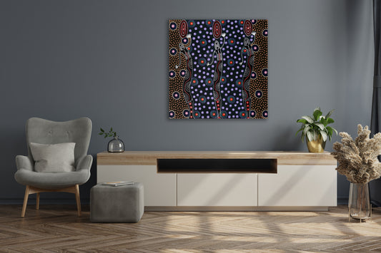 Aboriginal Painting - Dreaming Sisters