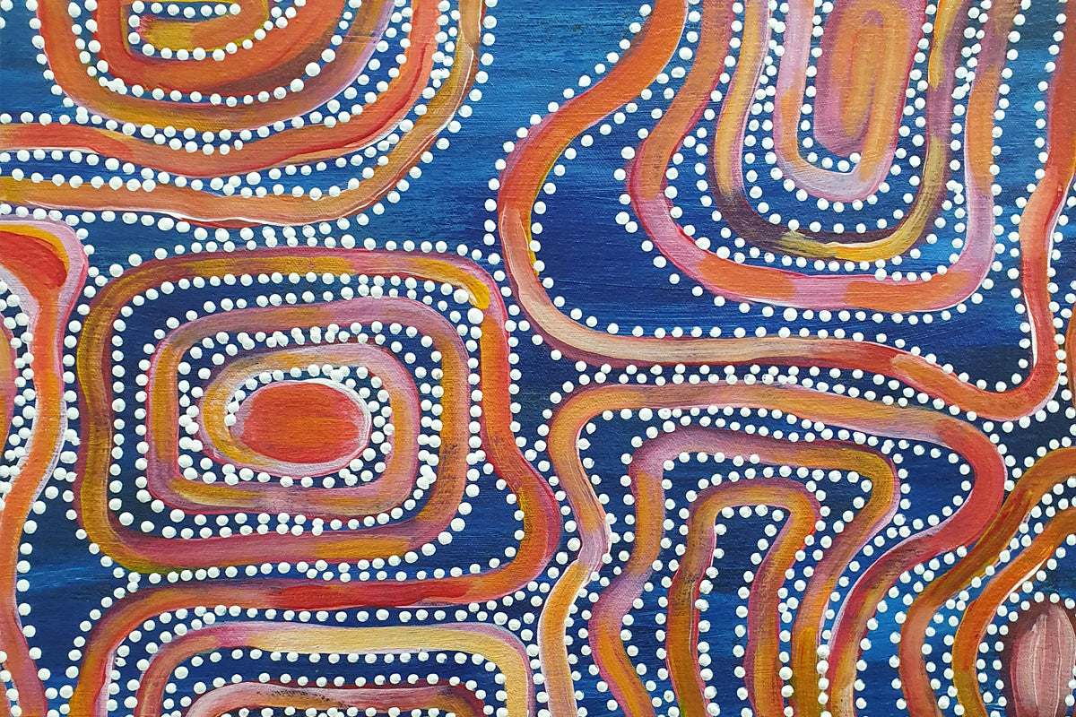 Aboriginal Painting - Water Raining Dreaming