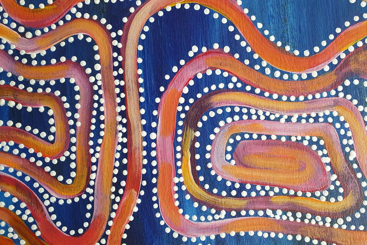 Aboriginal Painting - Water Raining Dreaming