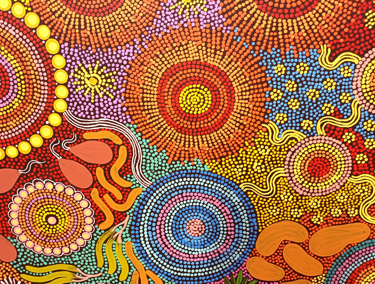 Aboriginal Painting - Budgerigar Dreaming