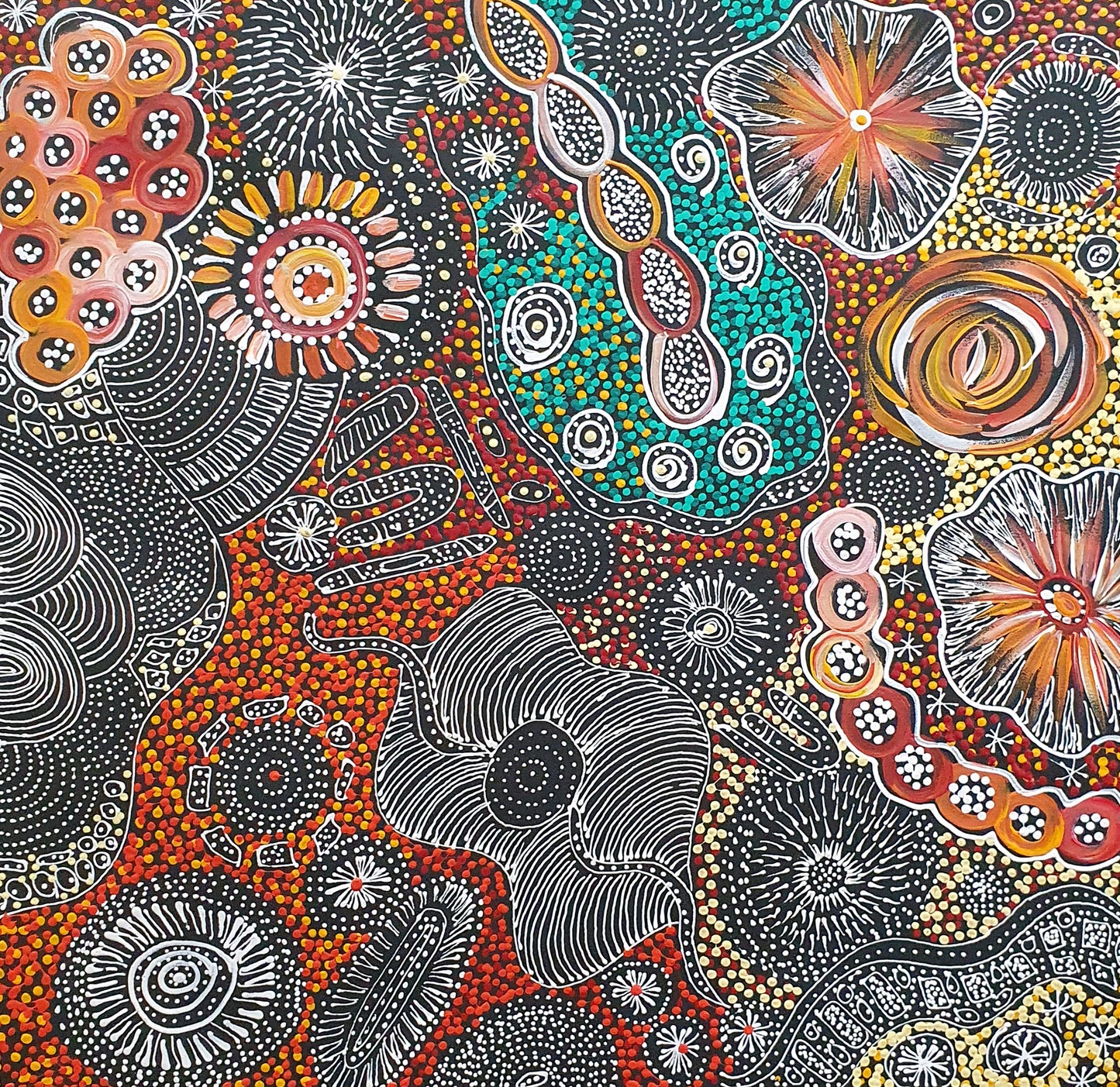 Aboriginal Painting - Bush Yam Woman Ceremony