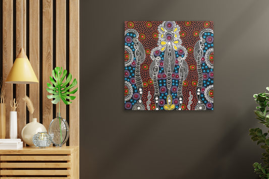 Aboriginal Painting - Dreaming Sisters