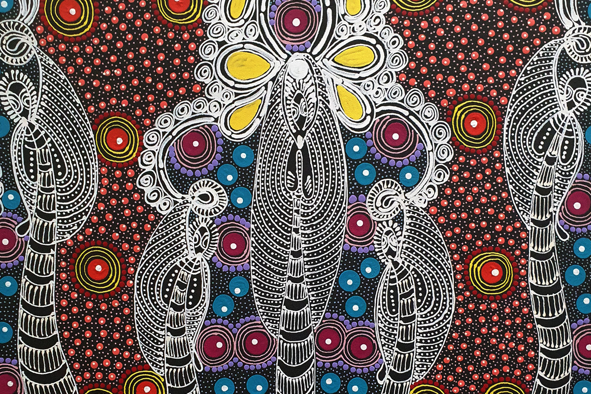 Aboriginal Painting - Dreaming Sisters