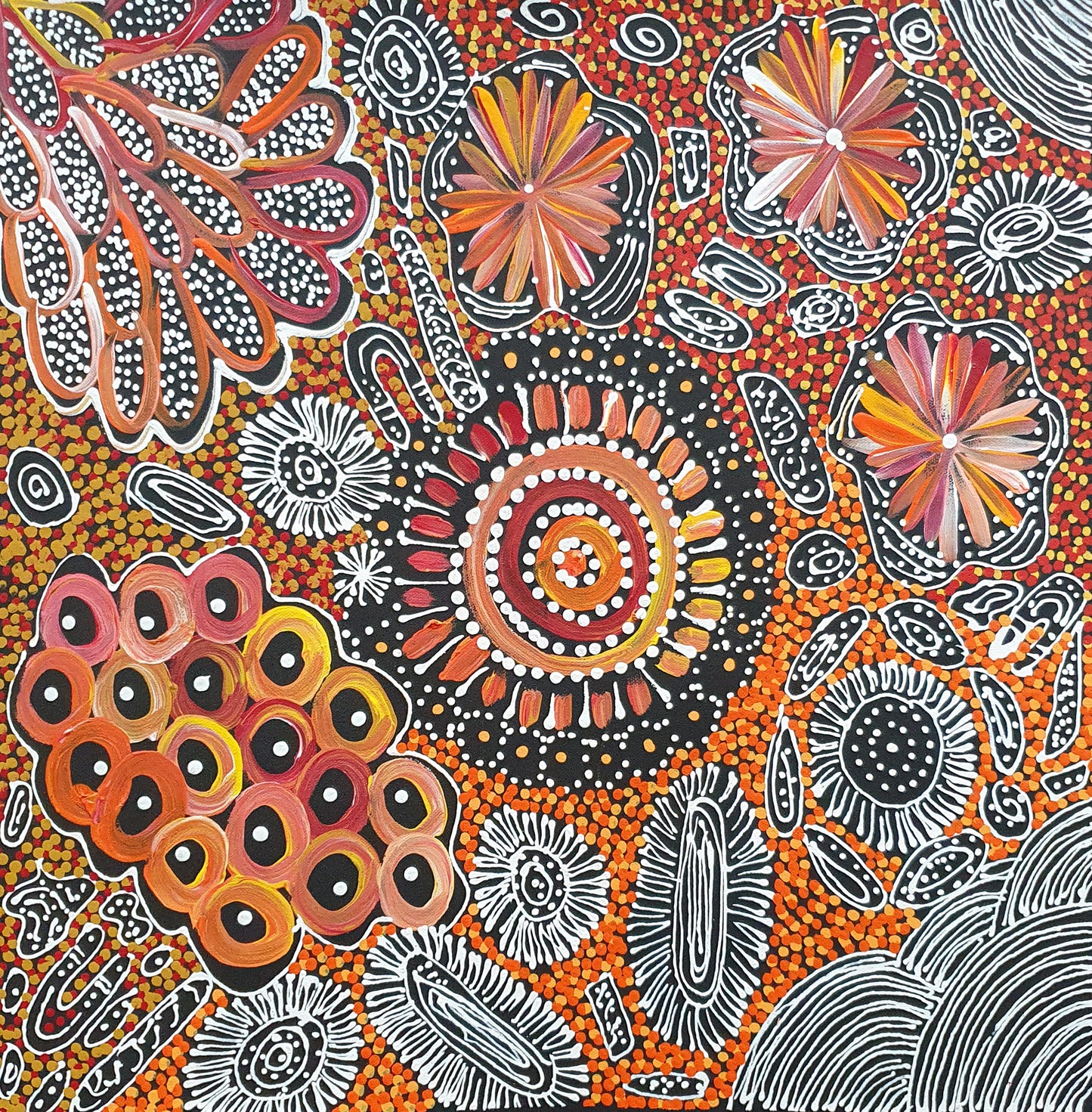 Aboriginal Painting - Bush Yam Woman Ceremony