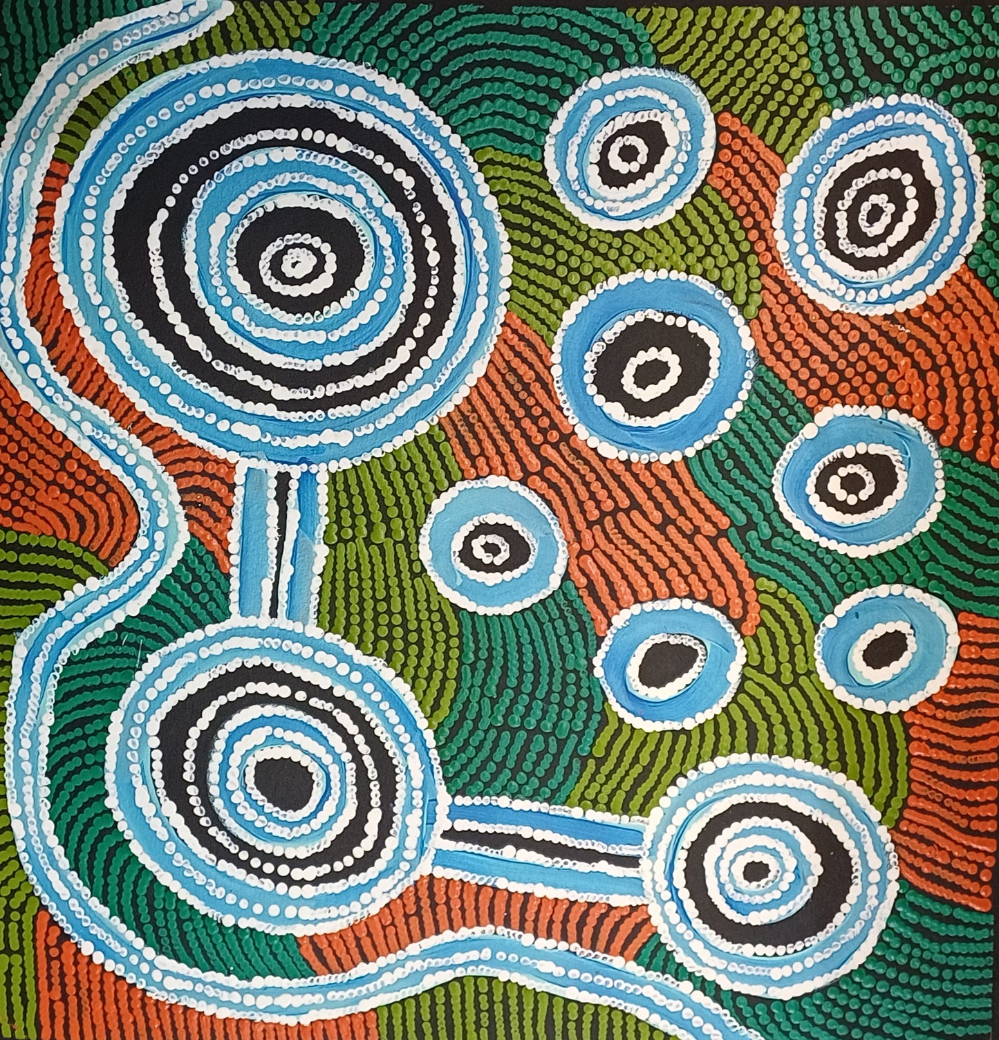 Aboriginal Painting - Rock Water Holes