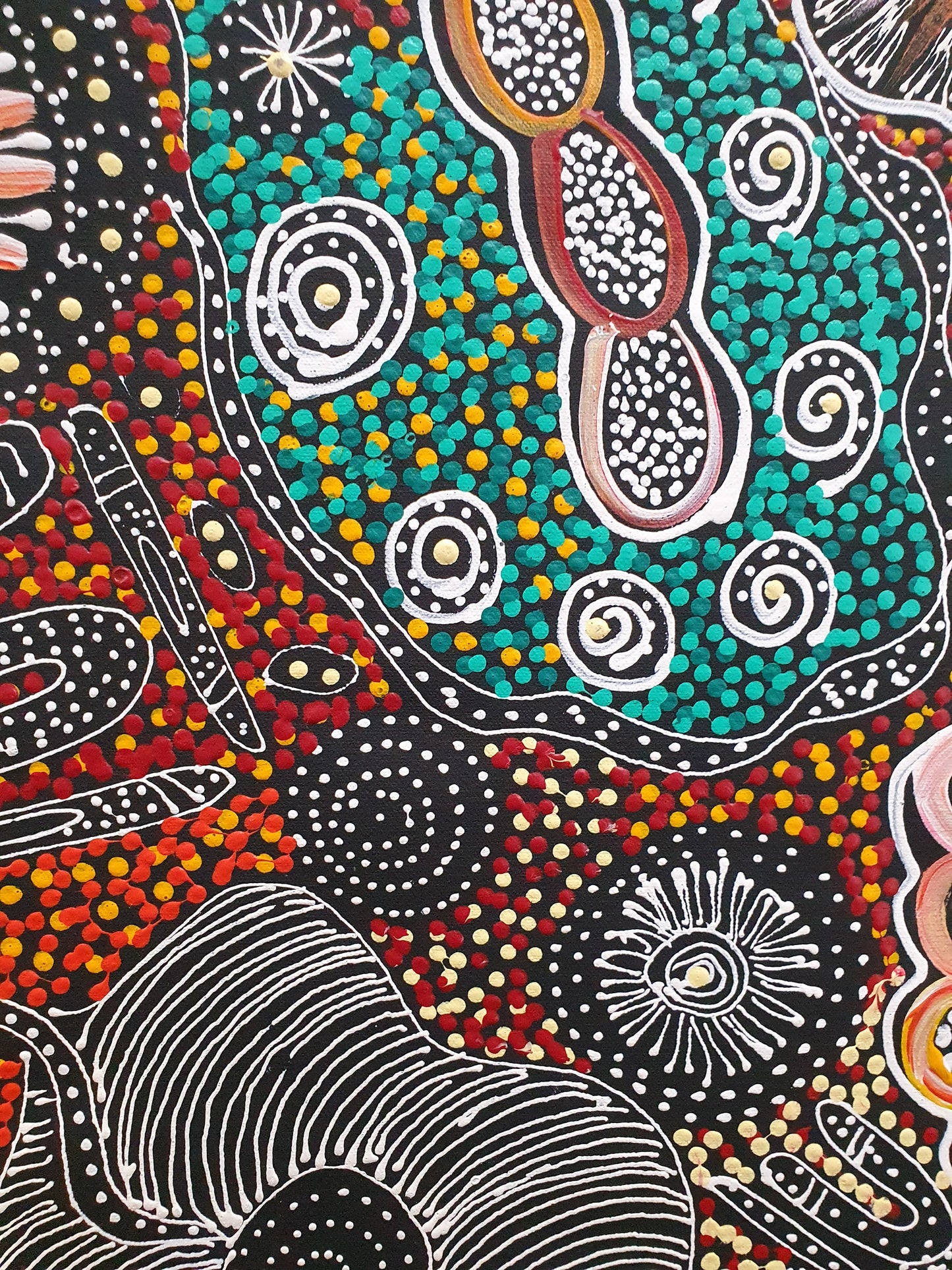 Aboriginal Painting - Bush Yam Woman Ceremony