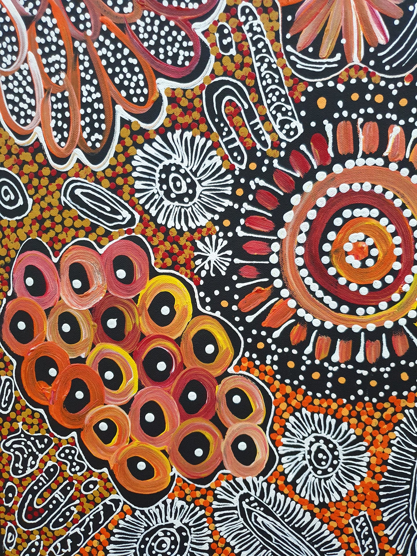 Aboriginal Painting - Bush Yam Woman Ceremony