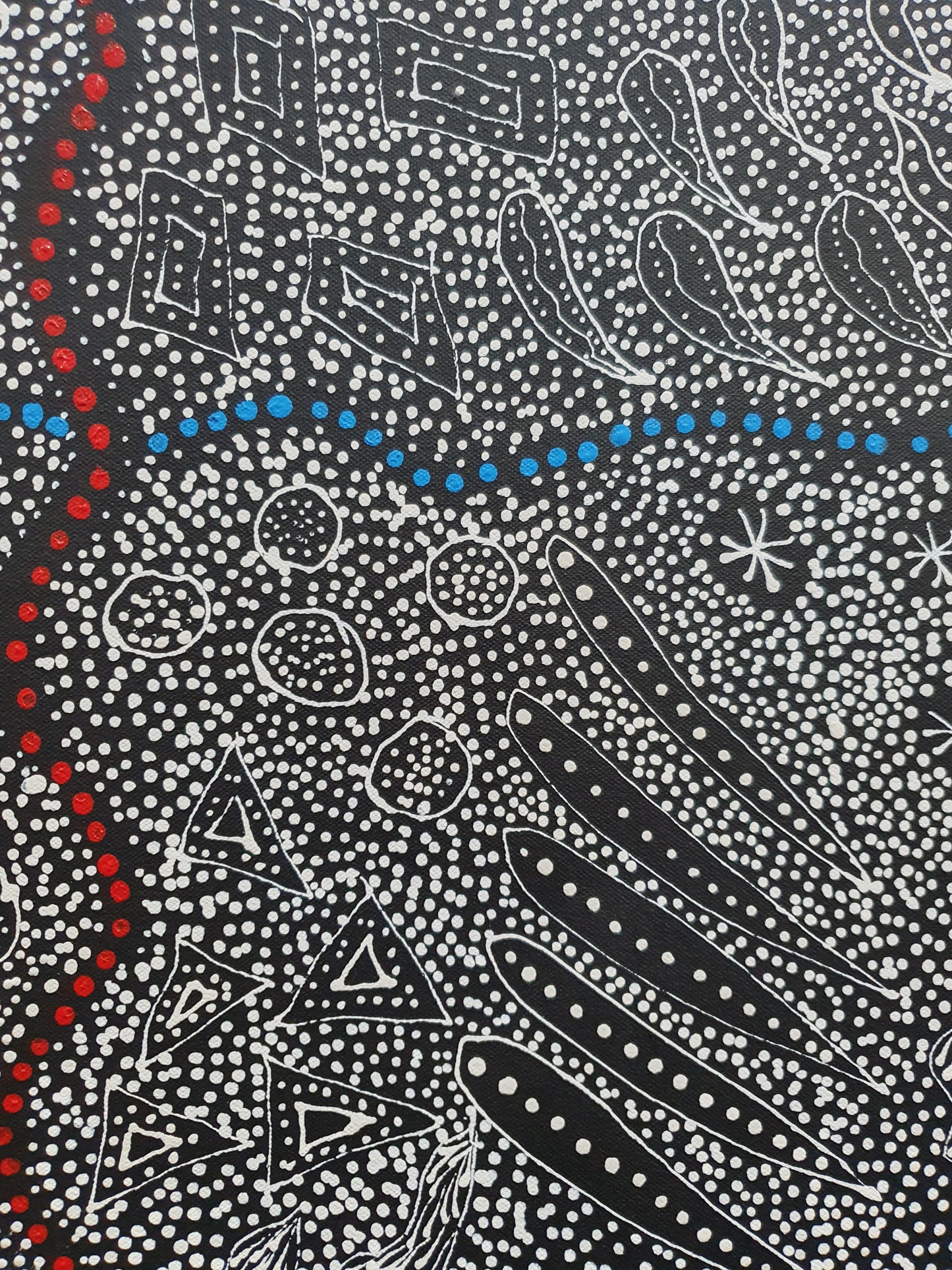 Aboriginal Painting - Bush Seeds - Leaves